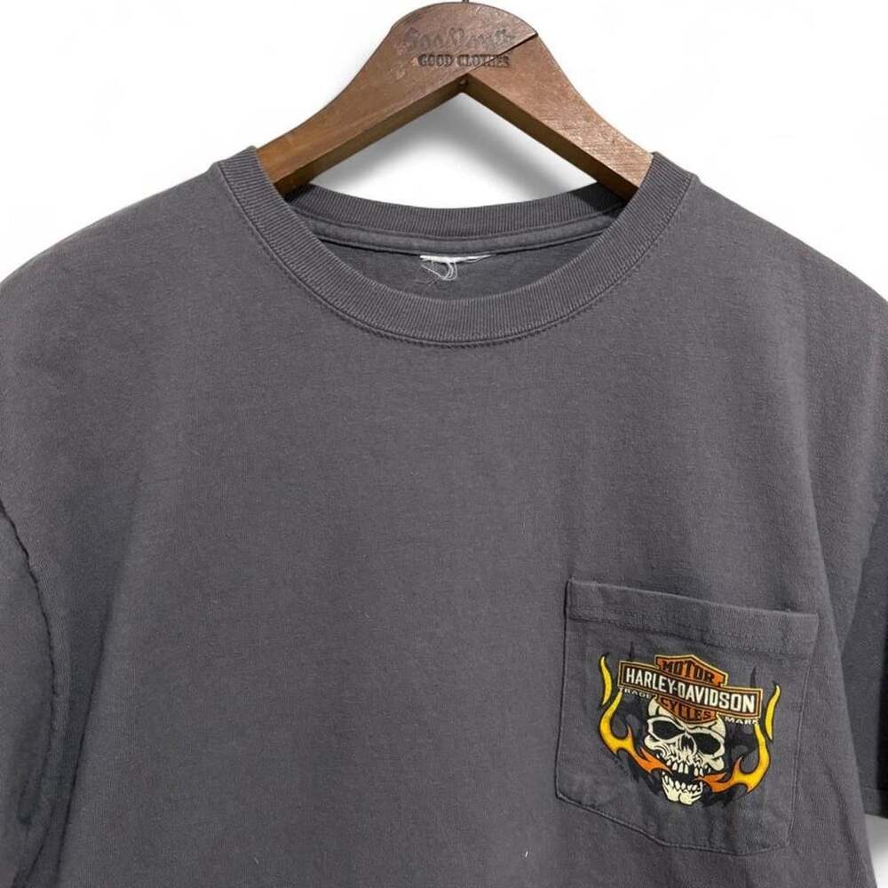 Harley-Davidson Grove's Winchester Pocket T-Shirt Charcoal Grey Size M